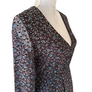 MAJE‎ Paris Revana Velvet Burnout Maxi Dress Black Whimsygoth NWT Size 3/US 8